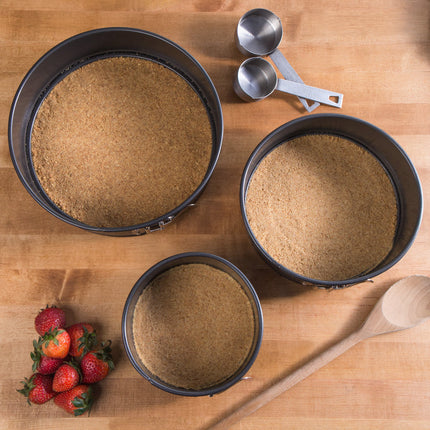 Khuôn bánh Choice chống dính 7 cm sâu thép tráng nhôm bộ tháo đáy với 15,2 cm, 20,3 cm, và 25,4 cm Pans