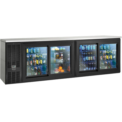 Tủ mát quầy bar cửa trượt đen Perlick SDBS108 274 cm