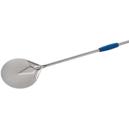 Xẻng pizza GI kim loại Azzurra 25,4 cm thép không gỉ Small tròn với 149,9 cm tay cầm I-26