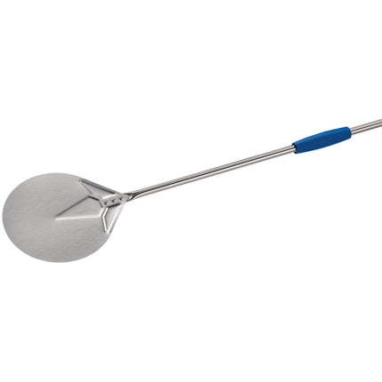 Xẻng lấy pizza tròn nhỏ inox GI Metal Azzurra 25 cm cán 119 cm I-26/120