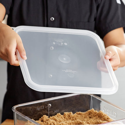 Nắp kín hộp đựng thực phẩm nhựa PP vuông trong mờ Cambro CamSquares® 11,4, 17 và 20,8 lít - Thùng 6 cái