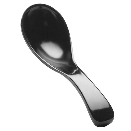 Thìa súp melamine đen Elite Global Solutions Zen C-9 15 cm - Gói 6 cái