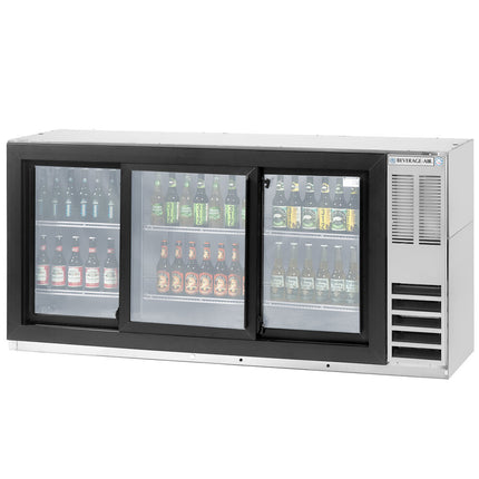 Tủ mát quầy bar cửa kính đạt chuẩn thực phẩm inox Beverage-Air BB78HC-1-FG-S 201 cm