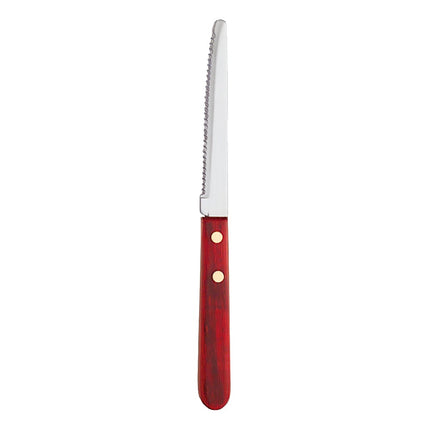 Dao Steak Libbey 200 1682 21 cm Cán Đỏ Đầu Tròn