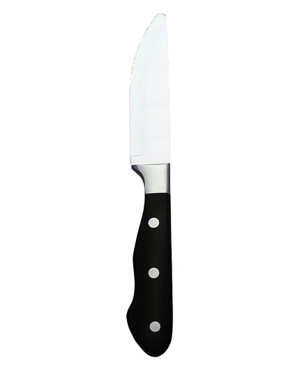 Dao Bít Tết Libbey 201 2694 24.4 cm Tang Kim Loại Tay Nhựa Đen Kiểu Deluxe Chop House