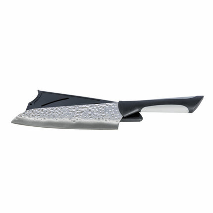 Dao Santoku Kai AB7064 17.8 cm Cán Mềm Đen Lưỡi Thép Không Gỉ