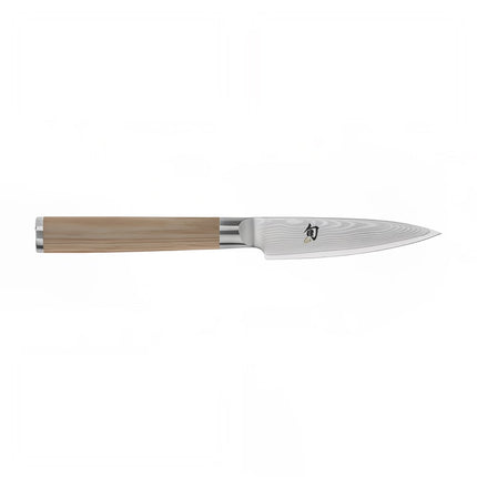 Dao Lột Shun 8.9 cm Cán Gỗ Pakkawood Vàng, Thép Không Gỉ (DM0700W)