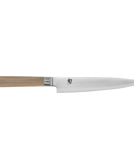 Dao Đa Năng Shun 15.2 cm Cán Gỗ Pakkawood Màu Vàng Sáng, Thép Không Gỉ (DM0701W)