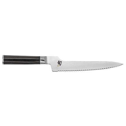 Dao Cắt Bánh Mì Shun DM0724 Lưỡi Offset 22.9 cm Cán PakkaWood Hình Chữ D