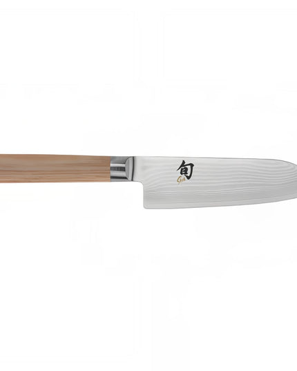 Dao Santoku Shun DM0727W 14 cm Cán Gỗ Pakkawood Vàng Thép Không Gỉ