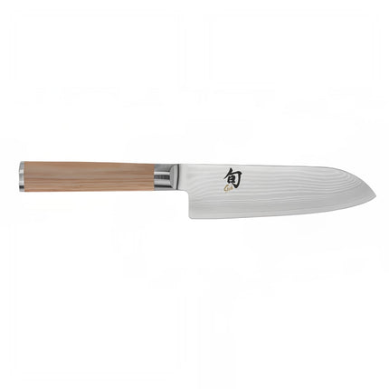 Dao Santoku Shun DM0727W 14 cm Cán Gỗ Pakkawood Vàng Thép Không Gỉ