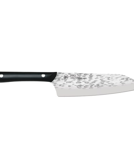 Dao Santoku Kai HT7064 17.8 cm Cán POM Đen Lưỡi Thép Không Gỉ