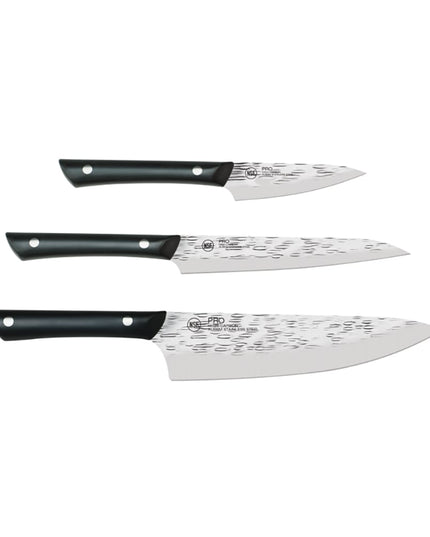 Bộ Dao 3 Món Shun HTS0370 Cán POM Đen Thép Carbon