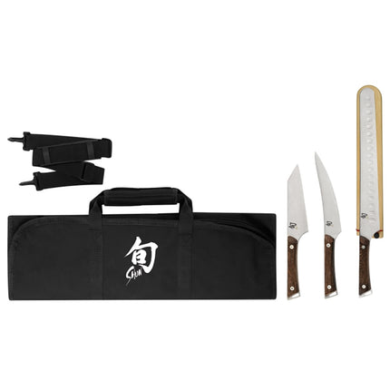 Bộ Dao BBQ 4 Món Shun Kèm Túi Cuộn SWTS0450