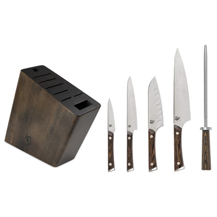 Bộ Dao Shun Kanso SWTS0600 6 Món Kèm Khối Gỗ