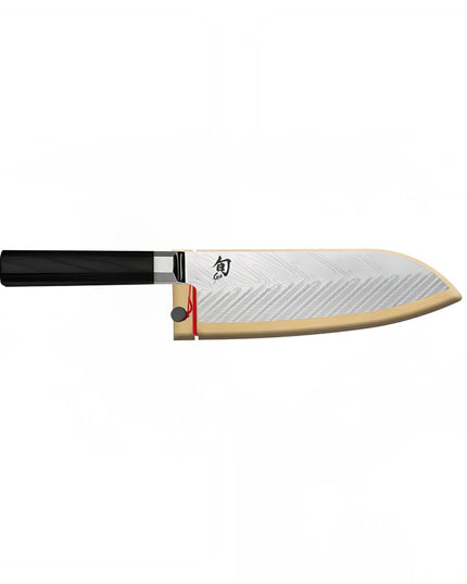 Dao Santoku Lõi Kép Shun VG0021 17.8 cm Cán Packwood Đen Thép Carbon