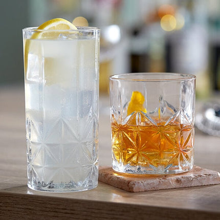 Bộ ly rocks / old fashioned và highball Acopa Gardenia - Bộ 24 cái