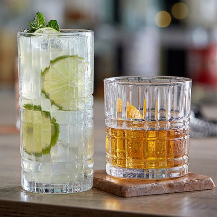 Bộ ly rocks / old fashioned và highball Acopa Madras - Bộ 24 cái