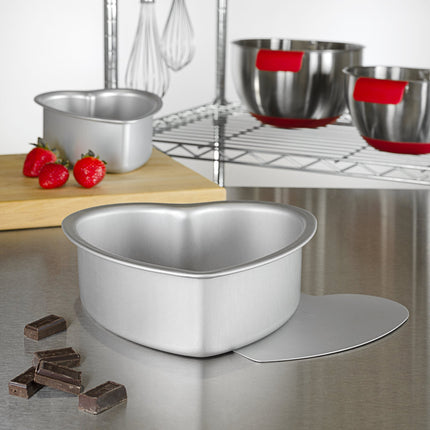 Khuôn bánh phô mai hình tim nhôm anod Fat Daddio's PHT-L83 ProSeries 20 x 7,6 cm đáy tháo rời