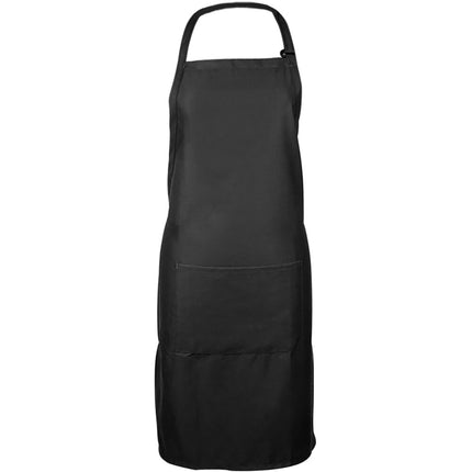 Tạp dề yếm pha polyester-cotton điều chỉnh tùy chỉnh được màu đen Mercer Culinary Genesis M61110BK 83,8 x 58,4 cm