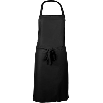 Tạp dề yếm pha polyester-cotton điều chỉnh tùy chỉnh được màu đen Mercer Culinary Genesis M61120BK
