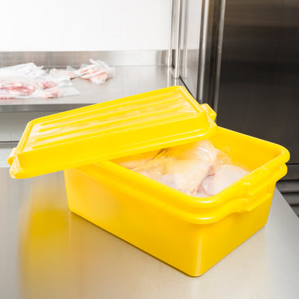 Bộ hộp đựng thực phẩm kèm khay thoát nước và nắp màu vàng Vollrath Traex® Color-Mate™ 1535BRS6-C08 50,8 x 38,1 x 22,9 cm