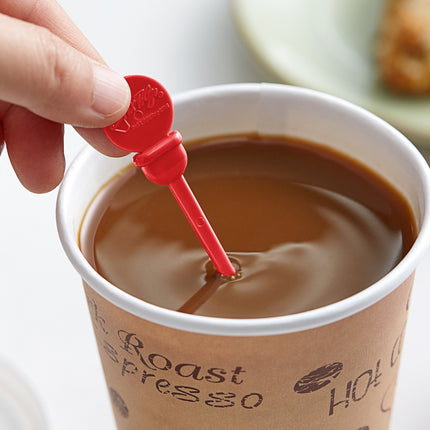 Que khuấy kiêm nút chặn đồ uống Royal Paper STIRSTIX-A Stix To Go đỏ 12 cm - Thùng 2.000 cái