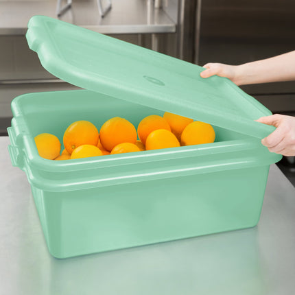 Bộ hộp đựng thực phẩm kèm khay thoát nước và nắp màu xanh lá Vollrath Traex® Color-Mate™ 1507-C19 50,8 x 38,1 x 20,3 cm
