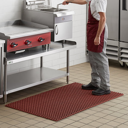 Thảm sàn cao su chống mỏi chống dầu cạnh thẳng Choice 0,9 x 1,5 m đỏ, dày 1,9 cm