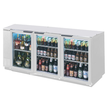Tủ mát quầy bar Beverage-Air BB72HC-1-G-S-ALT thép không gỉ 183 cm cửa kính máy nén bên trái