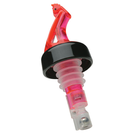 Vòi rót rượu định lượng Precision Pours 118 WR C/F màu đỏ dưa hấu 33 ml có nắp lật có vòng cổ - Gói 12 cái