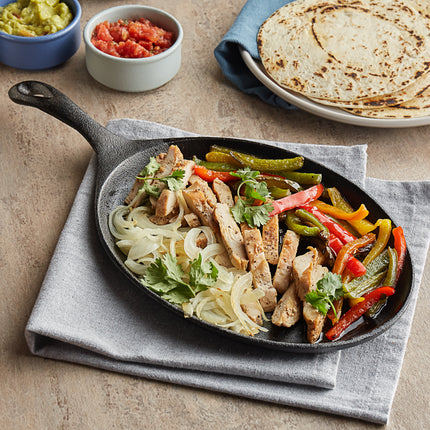 Chảo gang fajita oval đã tôi dầu Choice, có tay cầm 23,5 x 18 cm