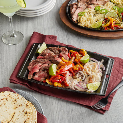 Chảo gang fajita chữ nhật đã tôi dầu Valor 29 x 18 cm