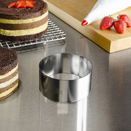 Khuôn tạo hình tròn inox Fat Daddio's SSRD-352375 ProSeries 9 x 6 cm