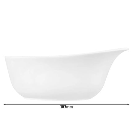 (2 pcs) SELTMANN WEIDEN | Handled Porcelain Cereal Bowl – 0.45L - White - Microwave/Dishwasher Safe