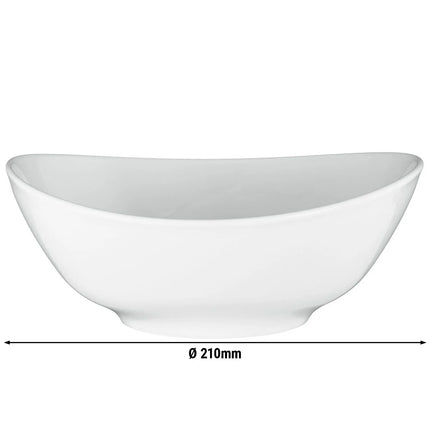 (2 pcs) SELTMANN WEIDEN | Oval Porcelain Bowl – Meran Steak & More – 210×180 mm – White