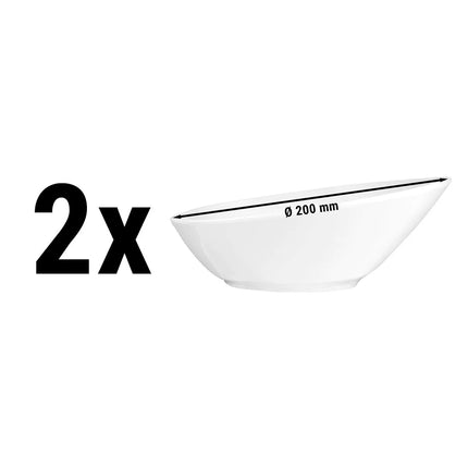 (2 pcs) SELTMANN WEIDEN | Porcelain Deep Gourmet Bowl – Meran Organic – Ø 200 mm – White - SKU GSTMOSW20