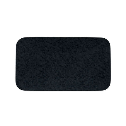 (2 pcs) SELTMANN WEIDEN | Rectangular Coupe Plate – Flat – Porcelain – 350×200 mm – Black