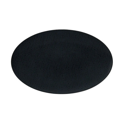 (2 pcs) SELTMANN WEIDEN | Serving Platter - Rectangular Coupe - Porcelain - 330×180 mm - Black