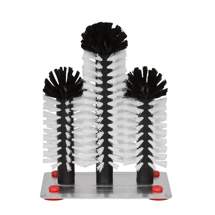 (2 pieces) FUCHS | DELFIN® Glass washing-up brush - 2x180mm + 1x240mm - with metal base plate - 1-2-3