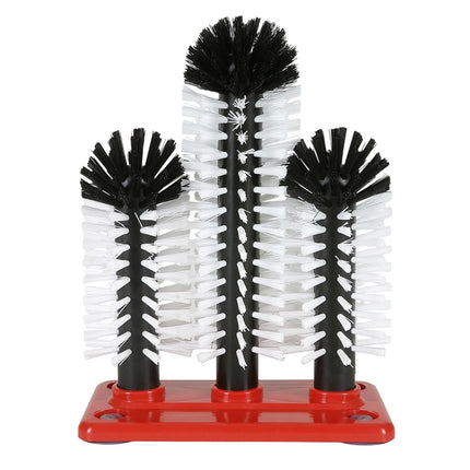 (2 pieces) FUCHS | DELFIN® Glass washing-up brush - 2x180mm + 1x240mm - with plastic base plate - 1-2-3