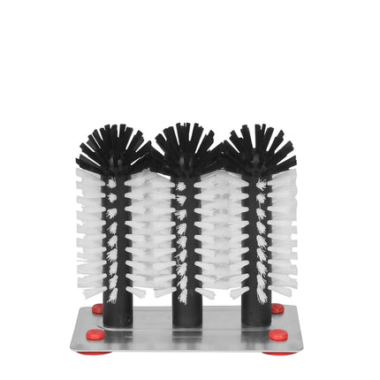 (2 pieces) FUCHS | DELFIN® Glass washing-up brush - 3x180mm - with metal base plate - 1-2-3