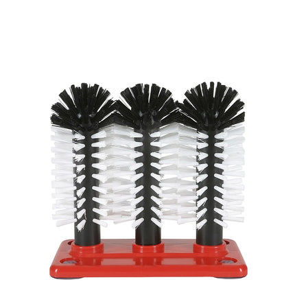 (2 pieces) FUCHS | DELFIN® Glass washing-up brush - 3x180mm - with plastic base plate - 1-2-3