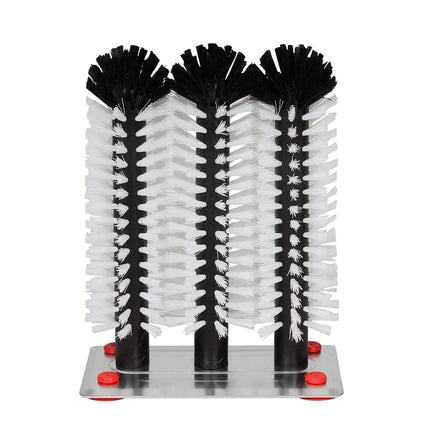 (2 pieces) FUCHS | DELFIN® Glass washing-up brush - 3x240mm - with metal base plate - 1-2-3