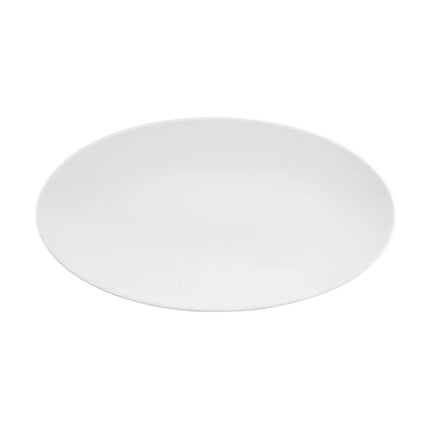 (2 pieces) SELTMANN WEIDEN | Oval Coupe Serving Platter – 330x180 mm - White High-Gloss Porcelain - Microwave & Oven Safe