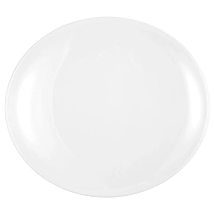 (2 pieces) SELTMANN WEIDEN | Oval Steak Plate – Porcelain - White - 340×301 mm - Meran Steak & More