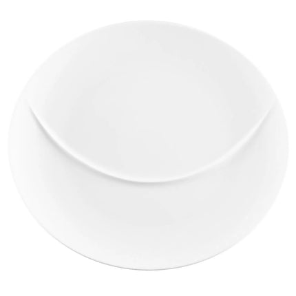 (2 pieces) SELTMANN WEIDEN | Porcelain Compartment Plate – Ø 340 mm - 1 divider - white