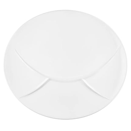 (2 pieces) SELTMANN WEIDEN | Porcelain Compartment Plate – Ø 340 mm - 3 compartments - white