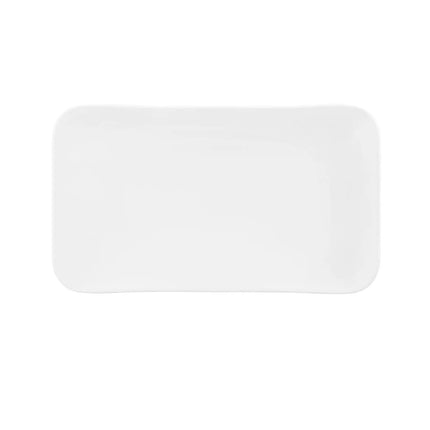 (2 pieces) SELTMANN WEIDEN | Rectangular Coupe Serving Platter – 350x200 mm - White High-Gloss Porcelain - Microwave & Oven Safe