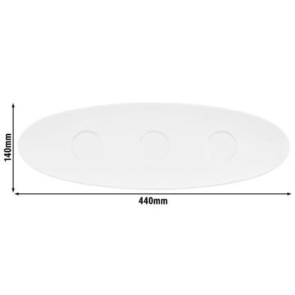 (2 pieces) SELTMANN WEIDEN | Set plate – Oval - 440 mm - White - Porcelain - Coup Fine Dining